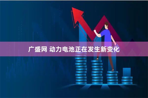 广盛网 动力电池正在发生新变化
